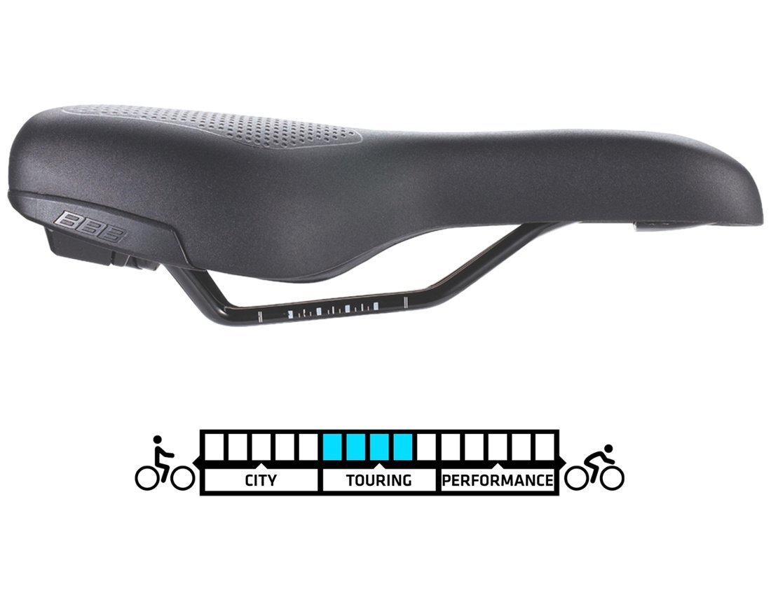 BBB BSD-111 SportPlus Memory Foam Touring Saddle - Black - 170mm 4 BBB BSD-111 SportPlus Memory Foam Touring Saddle - Black - 170mm - Image 4